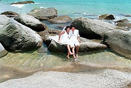 海灘情緣圖片