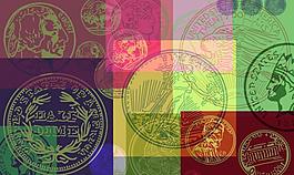抽象金幣圖片