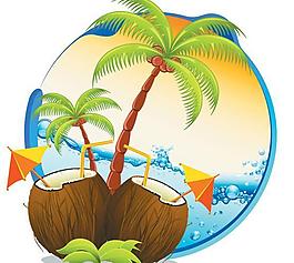 夏天主题矢量素材图片
