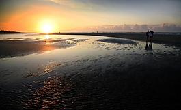 海岸日落圖片