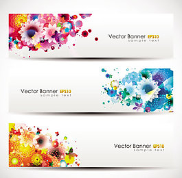 精美花朵banner02-矢量素材