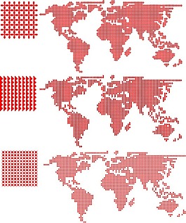 馬賽克世界地圖