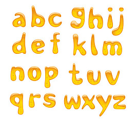 ++蜂蜜效果小写字母矢量素材++