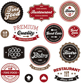 經(jīng)典咖啡標簽02—矢量素材
