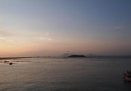 厦门海面日落图片