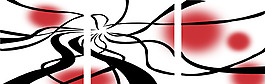 三聯(lián)抽象線條