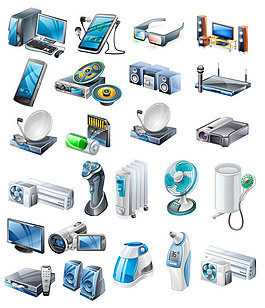家用電器圖標(biāo)——矢量素材