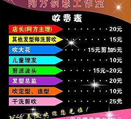 理發(fā)店海報圖片