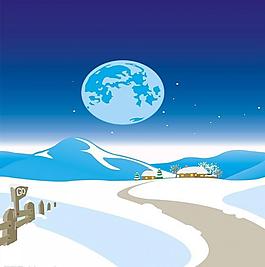 冬晨雪景图片