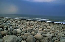 碧海藍天與石頭圖片