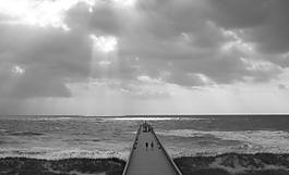 海與橋圖片