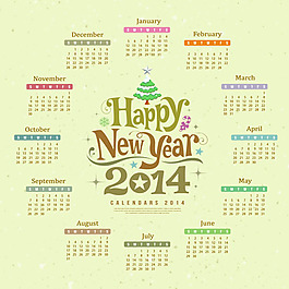 2014年歷矢量素材-3