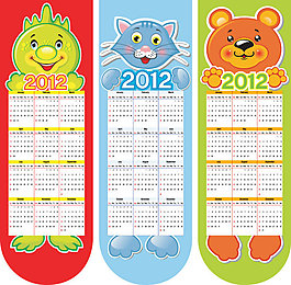 2012年年历日历02——矢量素材