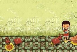 卡通背景底紋