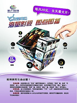 互動電視PSD海報