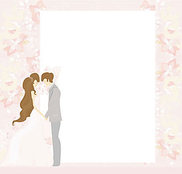 婚禮明信片01——矢量素材