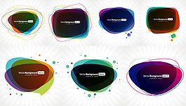 時尚疊加圖案矢量素材