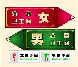 洗手間指示牌圖片