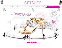 时尚女鞋韩国网站模版整站PSD源文件