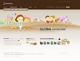 幼兒園韓國(guó)網(wǎng)站模版整站PSD源文件