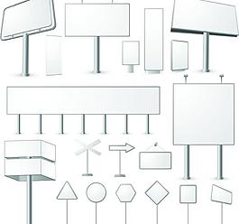 空白廣告牌系列矢量素材圖片