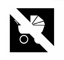 禁止嬰兒推車通行標識圖片