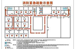 消防指示圖 走火圖 平面圖 酒店 賓館 客房圖片