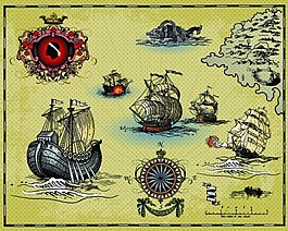 航海地圖海船