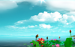 唯美湖面風景