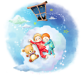 可愛卡通兒童PSD