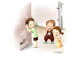 卡通小孩PSD