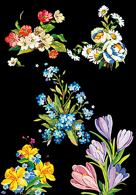 精美花PSD分層圖
