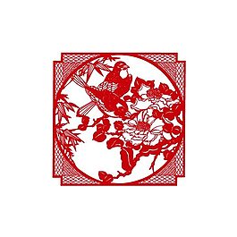 剪紙喜鵲