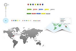 地圖位置標psd分層素材