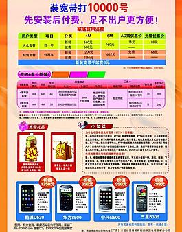 電信宣傳單圖片