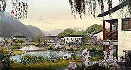 園林建筑效果圖圖片