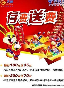 電信天翼宣傳單圖片