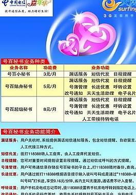 中国电信3g天翼宣传单页图片