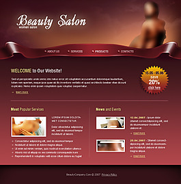 國外美容網(wǎng)頁模板