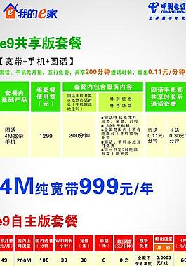 中國(guó)電信宣傳單圖片