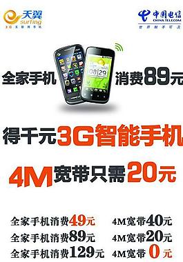 中國電信宣傳海報圖片
