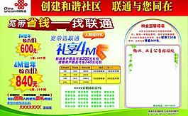 聯通光纖小區展板圖片