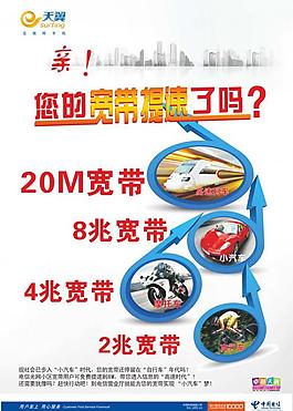 寬帶提速海報圖片