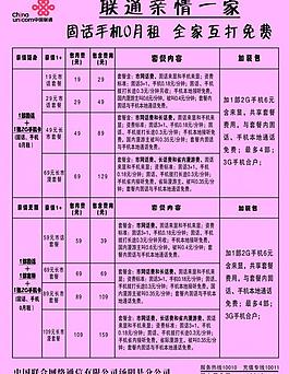 聯通親情一家圖片