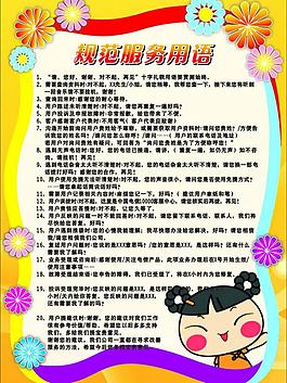 中國電信規范服務用語海報圖片