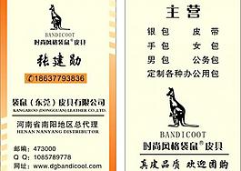 名片 時尚風格袋鼠皮具圖片