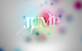 有JUMP文字的淺色背景