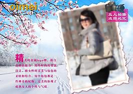 冬天冬季女包海报图片