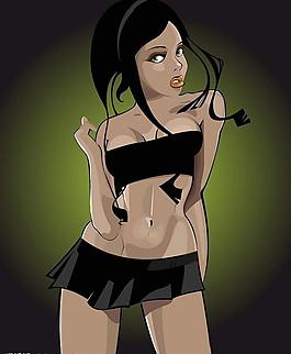 性感女性插画矢量素材图片