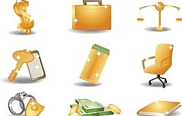 矢量黃金制品圖標圖片